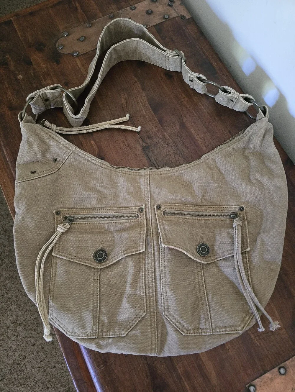 Gap Tan Canvas Hobo Bag